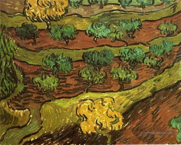Oliviers contre une pente d’une colline Vincent van Gogh Peinture à l'huile
